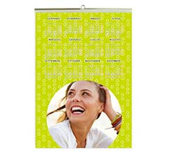 Calendario A4 pagina singola Pattern verde