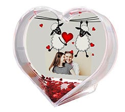 Palla di Neve a Cuore Sweet sheeps