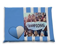 Cuscino da stadio Cuore bianco azzurro