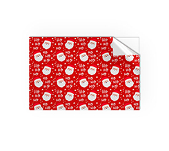 Adesivi rettangolari piccoli pattern Babbo Natale