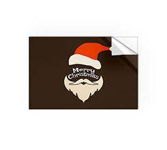 Adesivi rettangolari piccoli Babbo Natale stilizzato