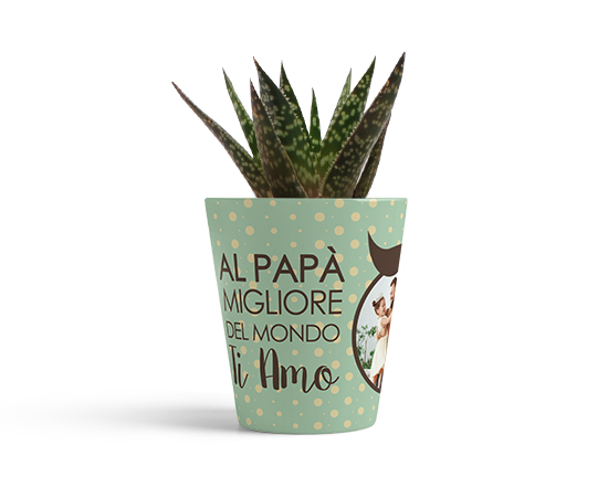vaso per la festa del papà personalizzato con foto e grafica