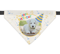 Bandana per cani personalizzata con grafica happy birthday