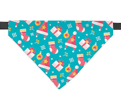 Bandana per cani personalizzata con grafica elementi natalizi