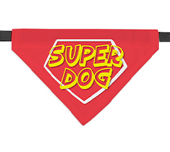 Bandana per cani personalizzata con grafica superdog