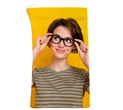 Porta occhiali in tessuto personalizzato con foto