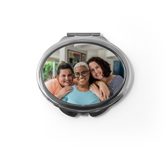 Specchietto Ovale da borsa personalizzato con foto