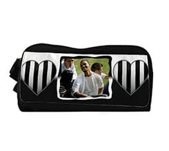 Borsa portascarpe Cuore bianco nero