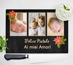 Tagliere in vetro Black Christmas