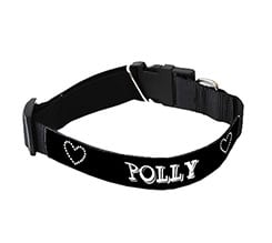Collare per cani Fascia larga Strass hearts