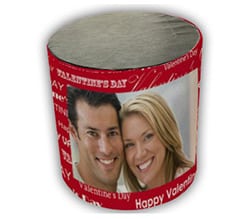 Pouf cilindro Red words