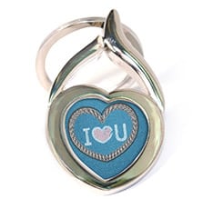 Portachiavi Cuore in Metallo Love Jeans