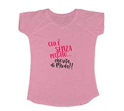 T-shirt scollo a V donna Senza peccato