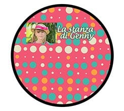 Zerbino Rotondo in Gomma 85 cm Pois random