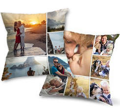 Cuscino in Tessuto Scamosciato Collage