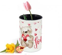 Portafiori in ceramica Sweet teddy bear