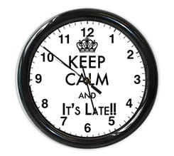 Orologio da parete rotondo Keep calm