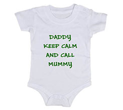 Body neonato con bottoncini Keep calm