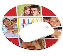 Tappetino Mouse Tondo Collage Colorato