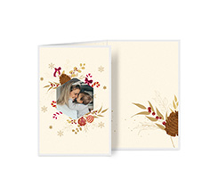 Biglietto a 3 ante verticale Buon Natale e foto