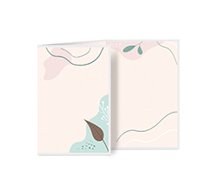 Biglietto a 3 ante verticale grafica astratta per matrimonio