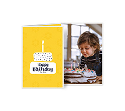 Biglietto a 3 ante verticale buon compleanno