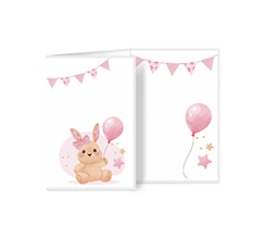 Biglietto 3 ante verticale per nascita bimba