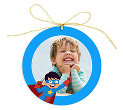 Decorazione in plexiglass con foto e grafica supereroe