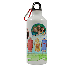 borraccia personalizzata con grafica matite colorate