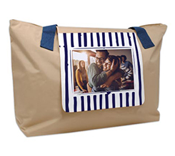 Borsa fashion Righe blu