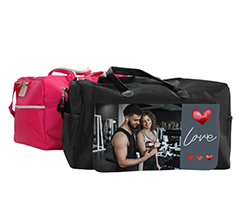 Borsone palestra con foto e grafica Love