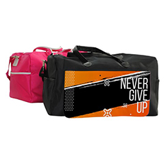 Borsone per palestra con foto e grafica Never Give Up
