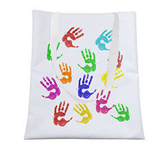 borsa per maestre con grafica impronta colorate