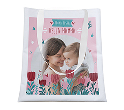 Borsa Shopping per la Festa della mamma grafica Fiori
