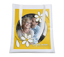 Borsa Shopping per la Festa della mamma grafica Cerchio con Margherite