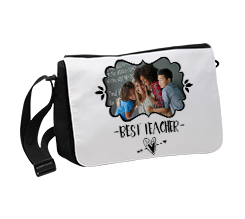 Borsa tracolla piccola per insegnante con foto e grafica Best Teacher