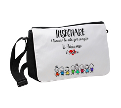 Borsa tracolla piccola per insegnante con grafica Ti Amiamo Maestra