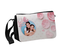 Borsa tracolla piccola per mamma con foto e grafica Fiori