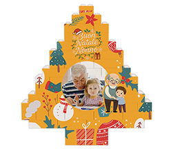 Mattoncini puzzle albero Buon Natale nonno