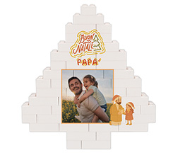 Mattoncini puzzle albero Buon Natale papà