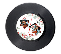 Orologio da parete in vinile Buon Natale