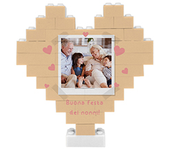 Puzzle mattoncini cuore Buona festa dei nonni