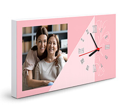 Orologio rettangolare su tela buona festa della mamma