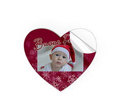 Adesivi cuore piccoli buone feste