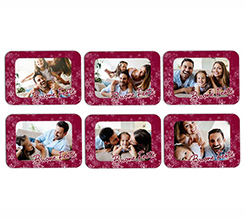 Calamita rettangolare buone feste Pack da 6