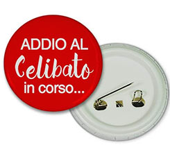 Spilla rotonda Celibato in corso