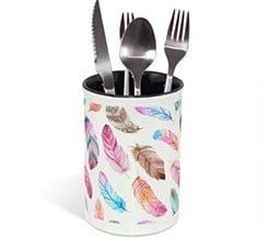 Portaposate in ceramica Piume