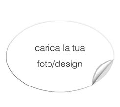 Adesivo ovale personalizzato