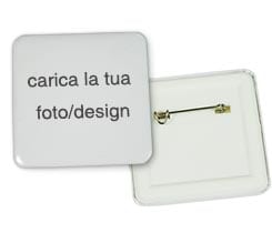 Spilla quadrata personalizzata