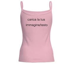 Canottiera personalizzata in cotone Rosa